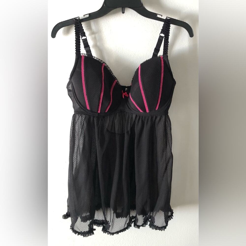 Affinitas Black Sheer Lingerie 36DD